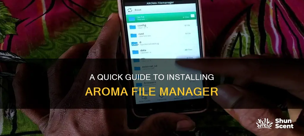 how to install aroma file manager