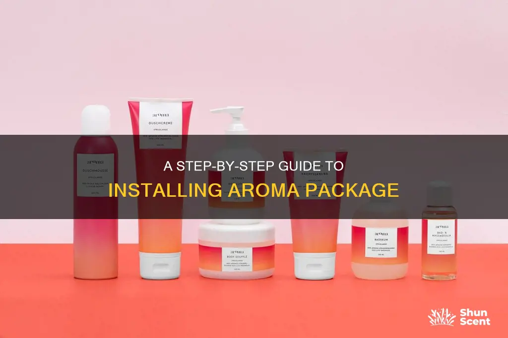 how to install aroma package