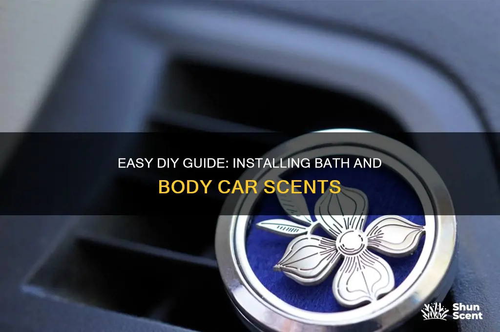 how to install bath and body car scents