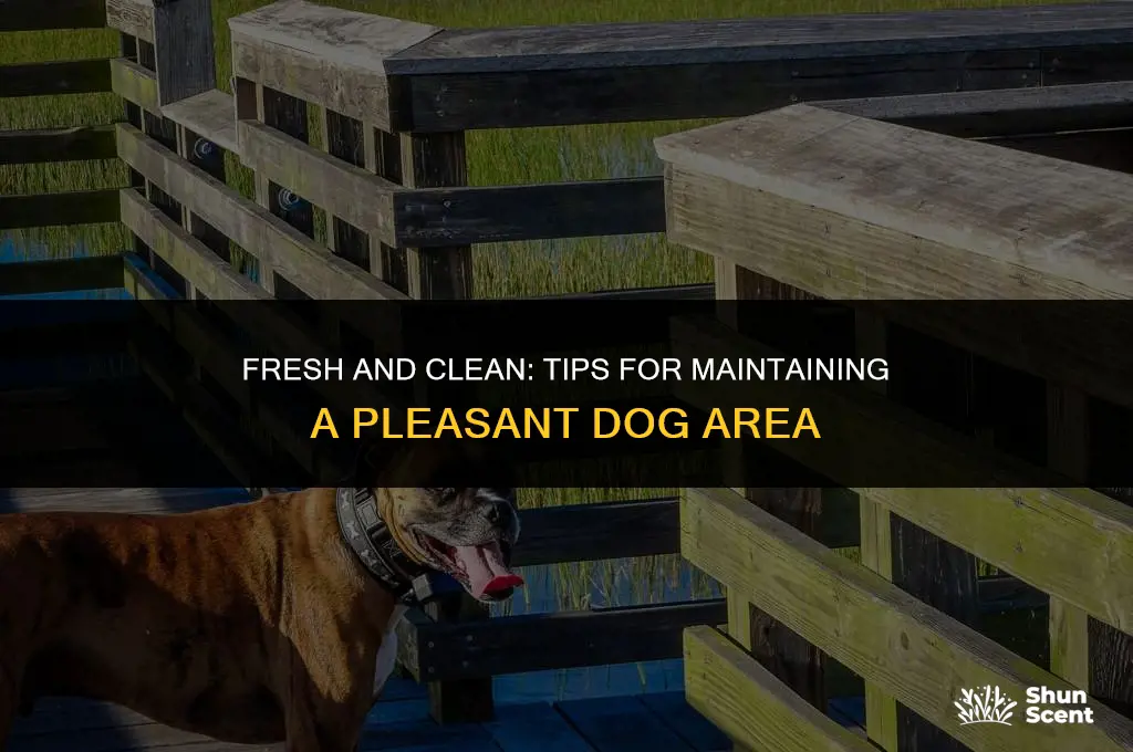 how to keep a dog area smelling good