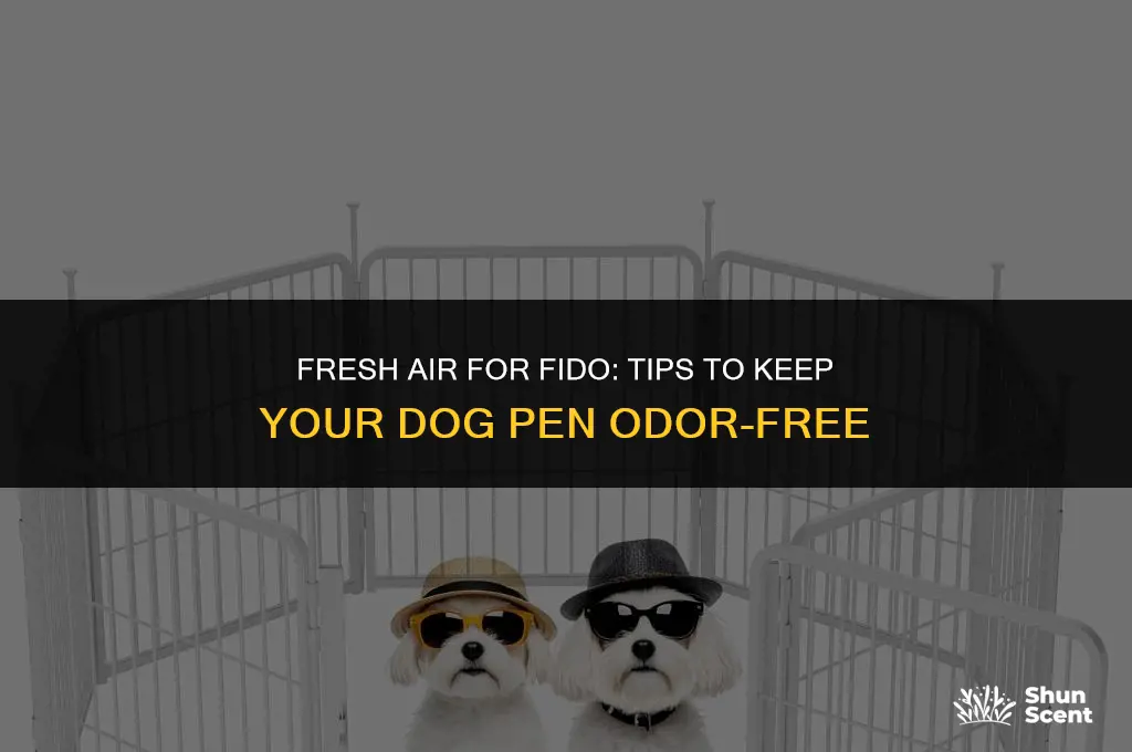 how to keep a dog pen from smelling