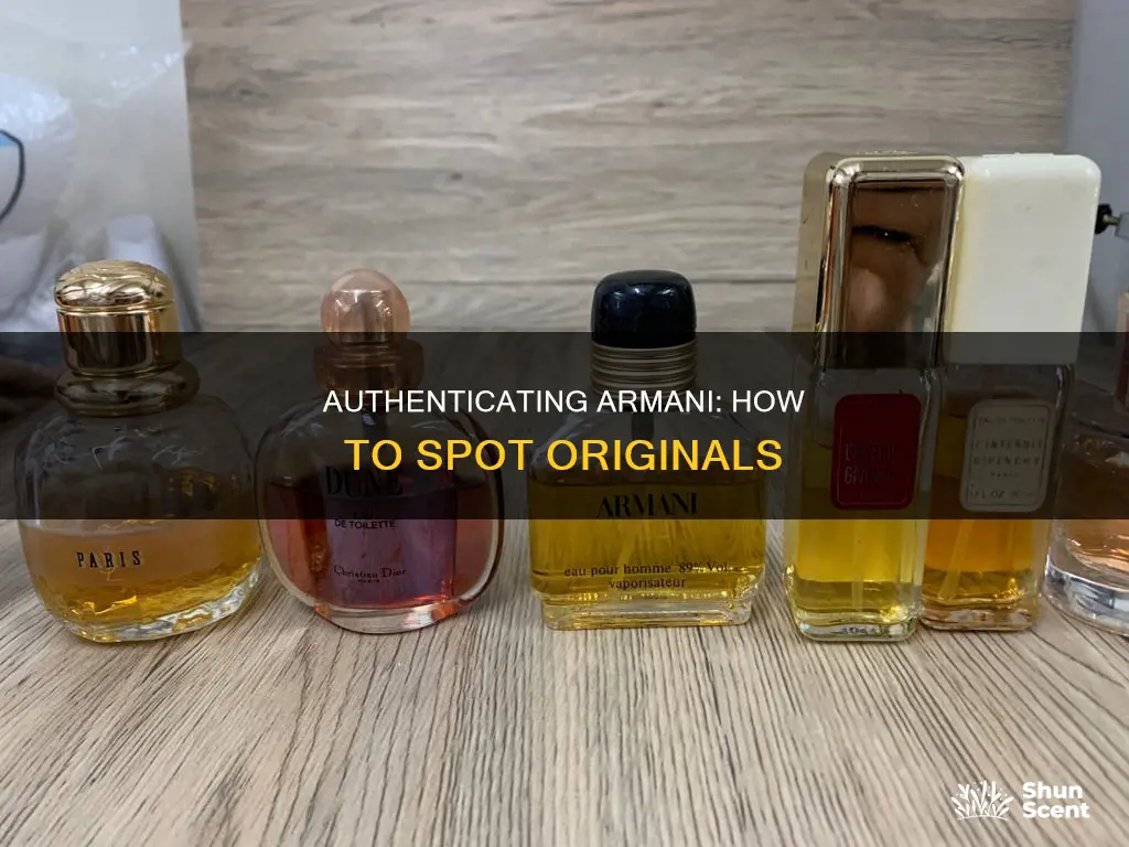 how to know if armani perfume is original