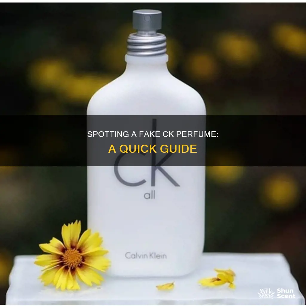 how to know if ck perfume is original