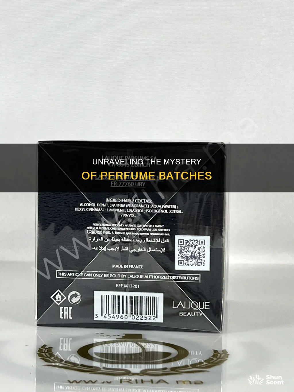 how to know the batch of a perfume