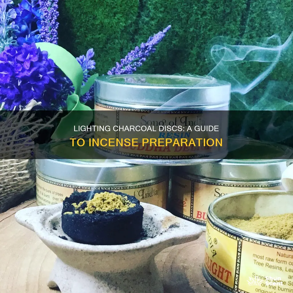 how to light a charcoal discs for incense