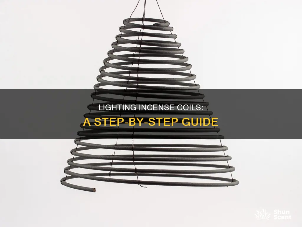 how to light a incense coil