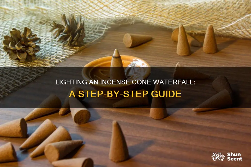 how to light a incense cone waterfall