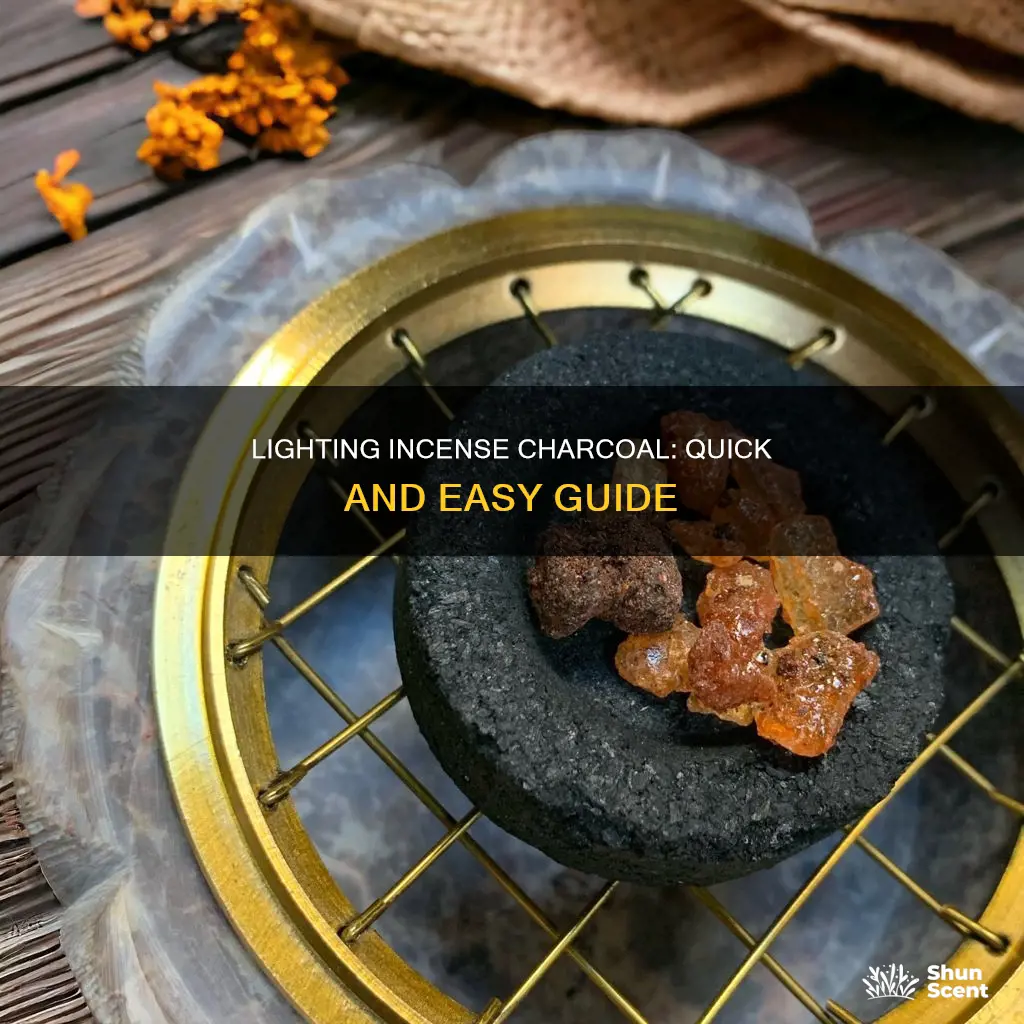 how to light an incense charcoal