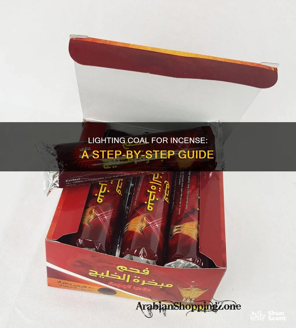 how to light coal for incense