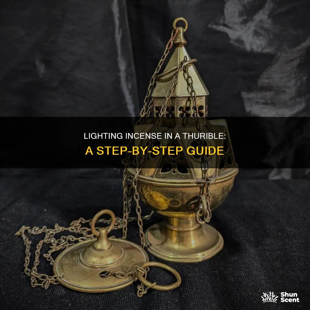 how to light incense a thurible
