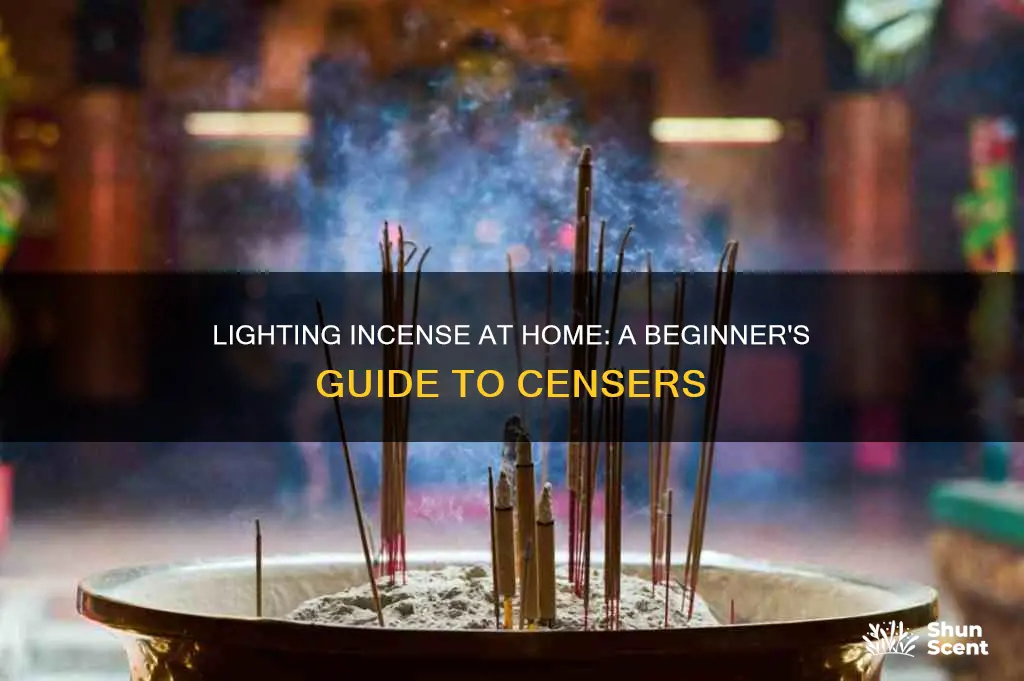 how to light incense in home censer