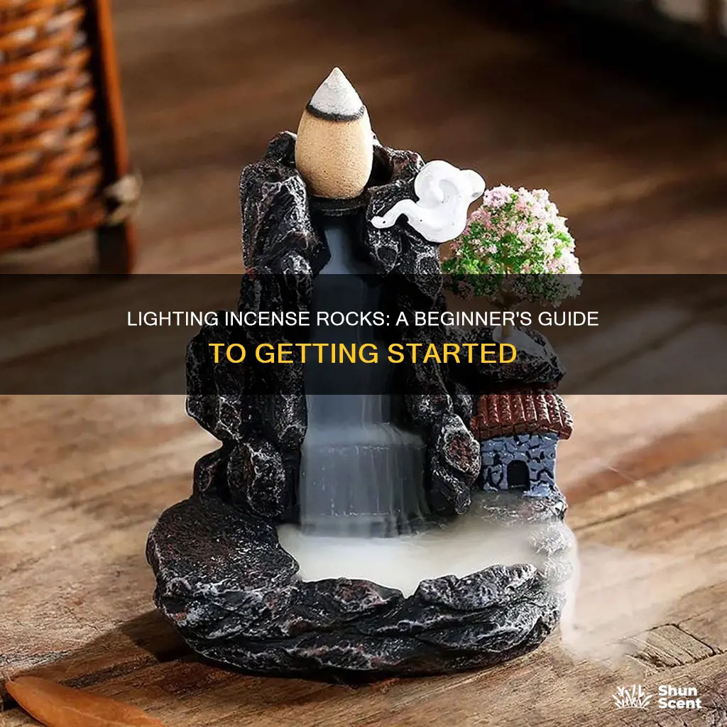 how to light incense rocks