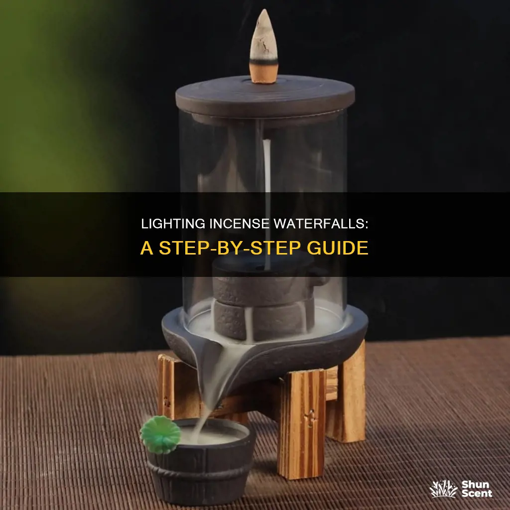 how to light incense waterfall