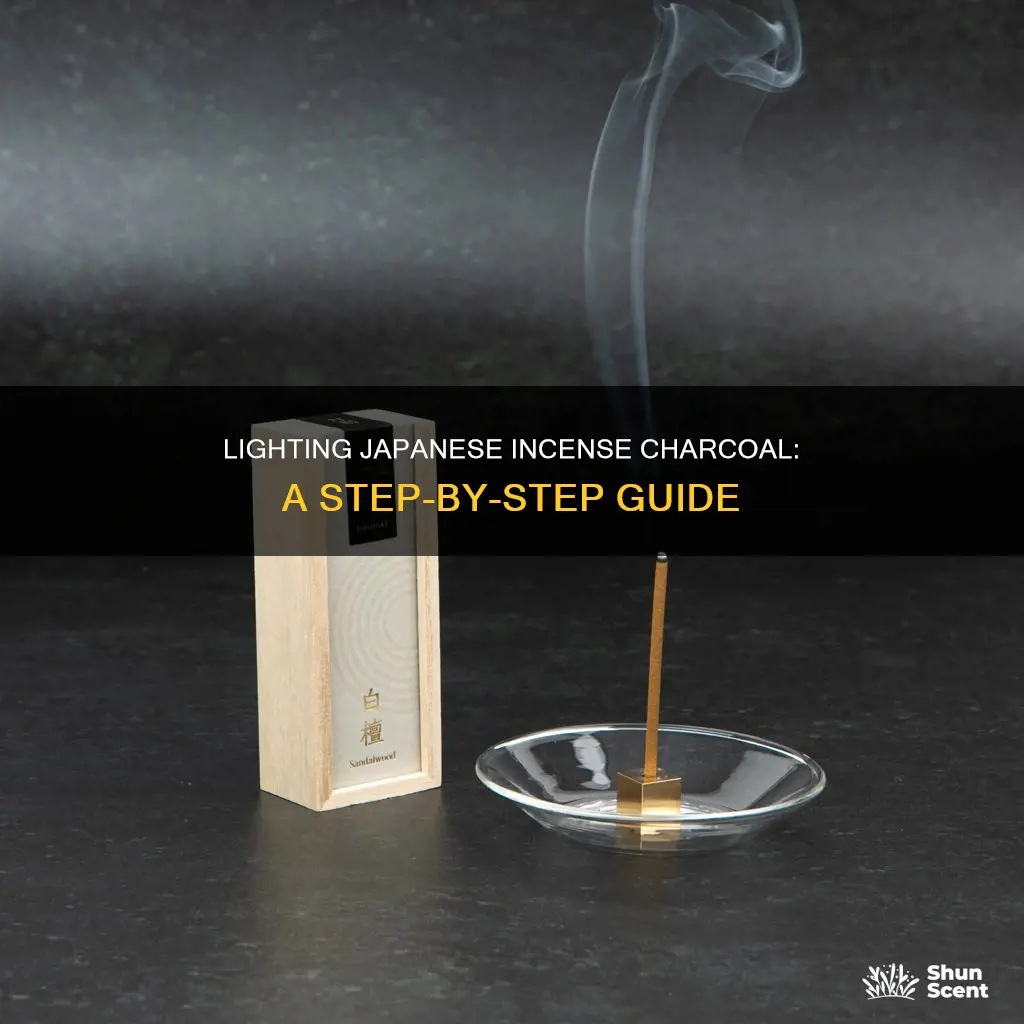 how to light japanese incense charcoal