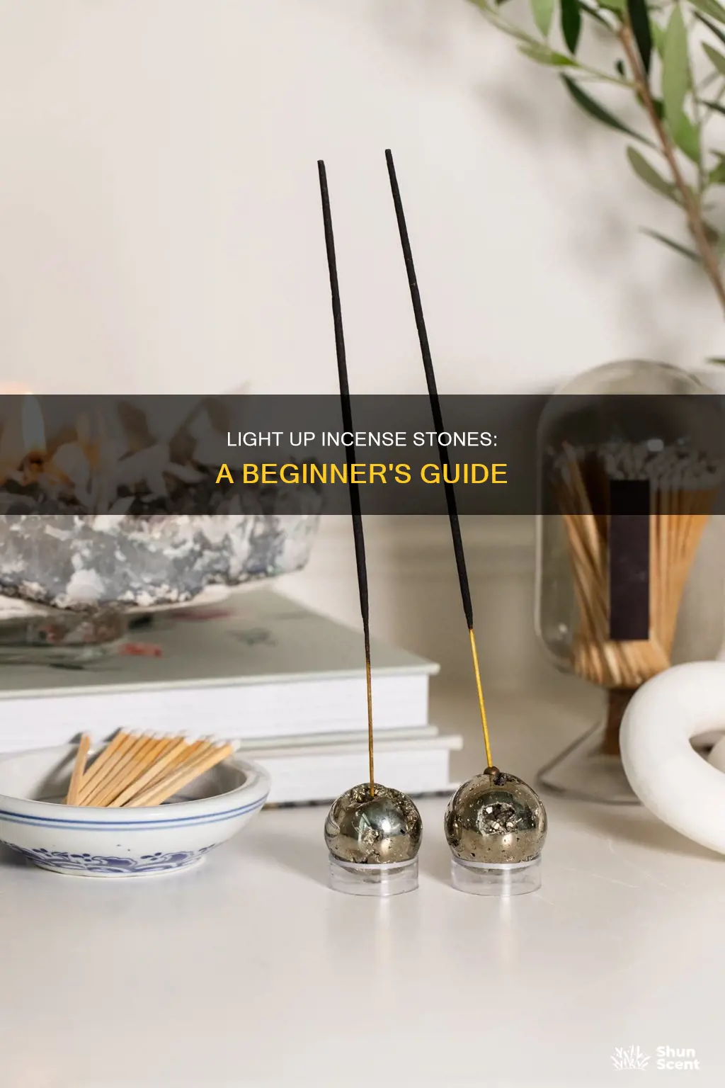 how to light on stones incense