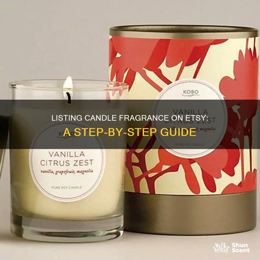 how to list candle fragrance on etsy