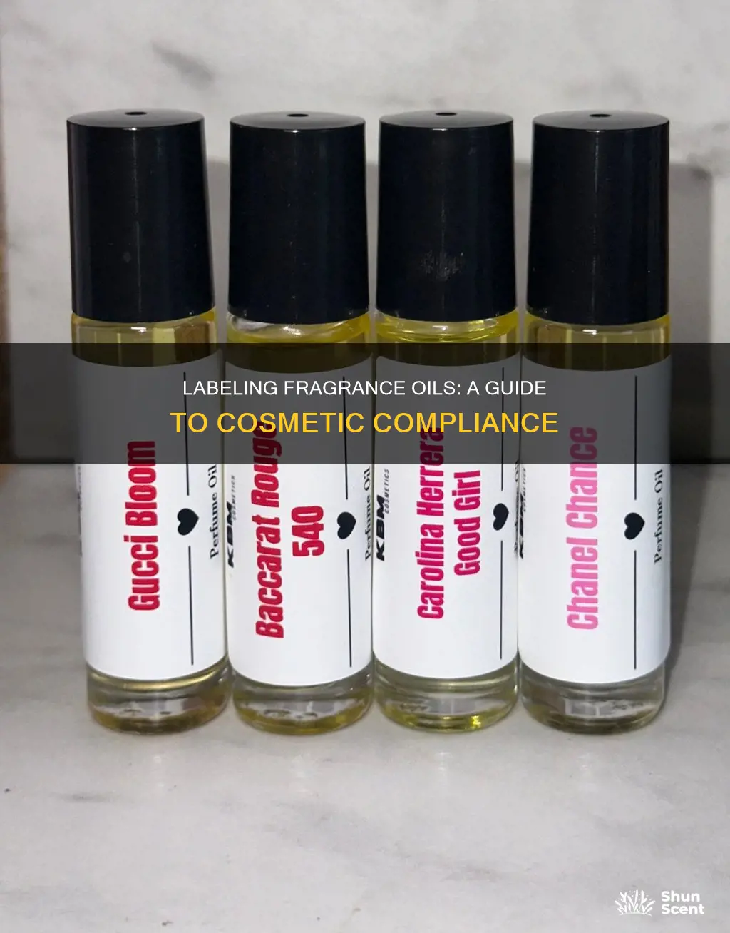 how to list fragrance oils on cosmetic label