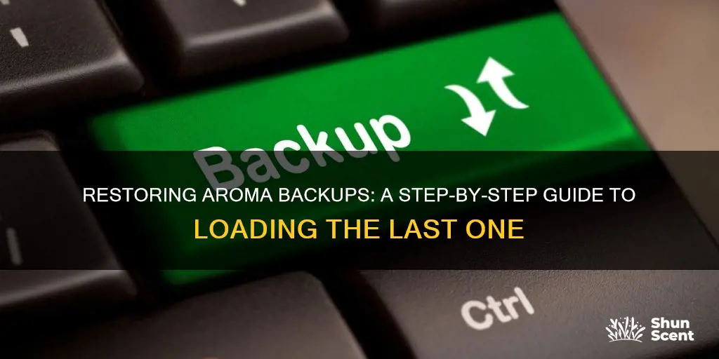 how to load the last aroma backup