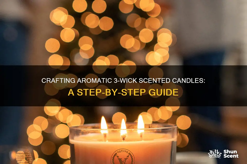 how to make 3 wick scented candles