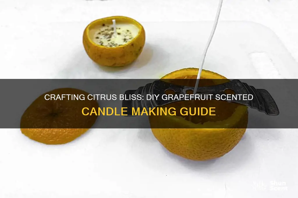 how to make a grapefruit scented candle