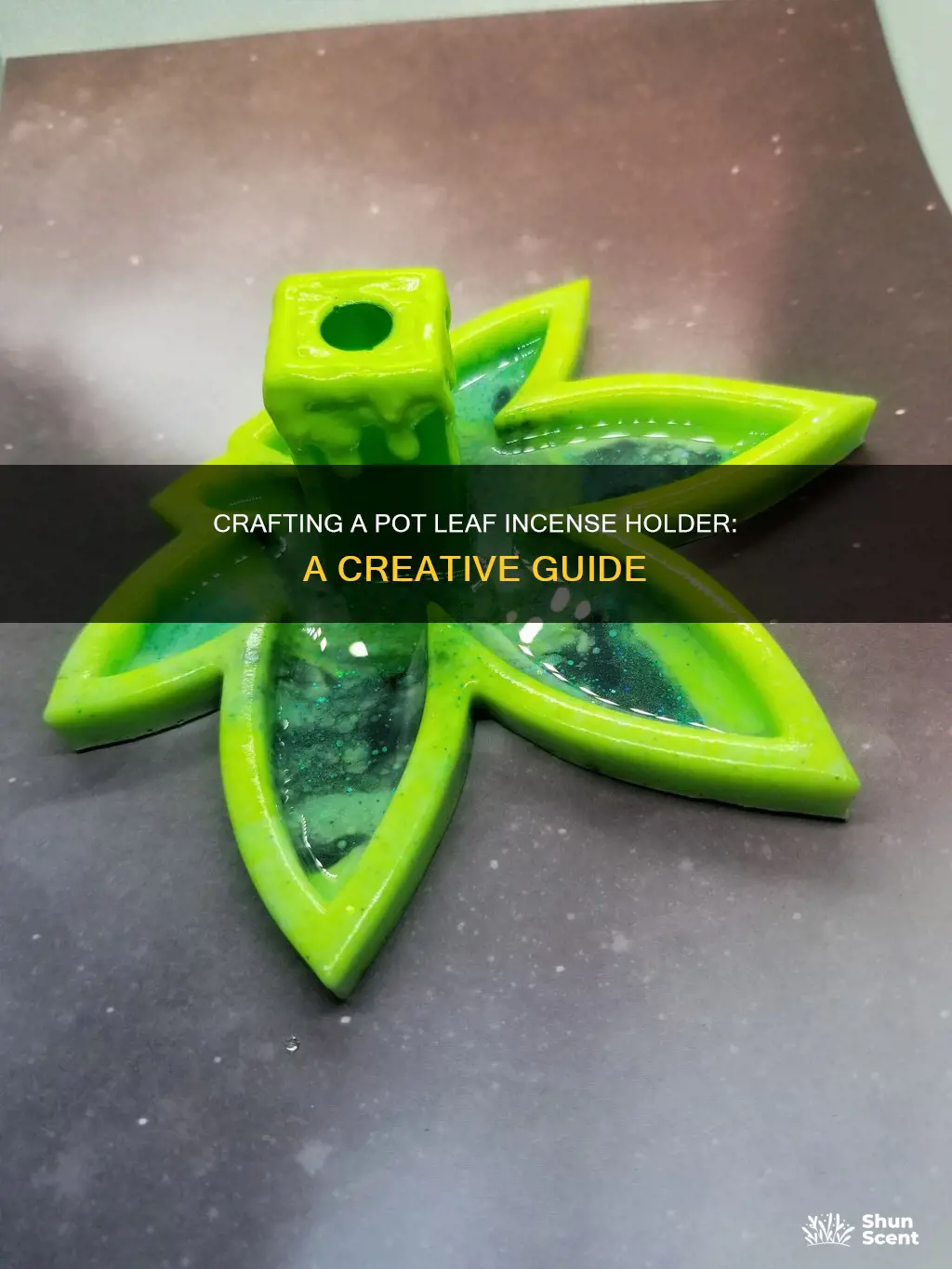 how to make a pot leaf incense holder