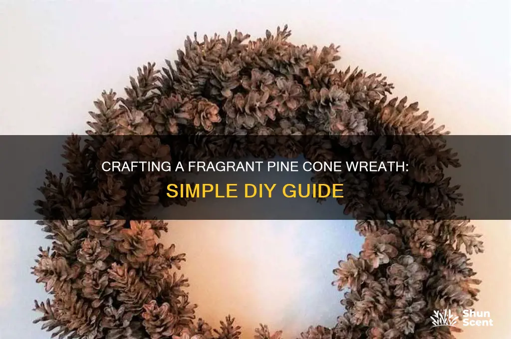 how to make a scented pine cone wreath