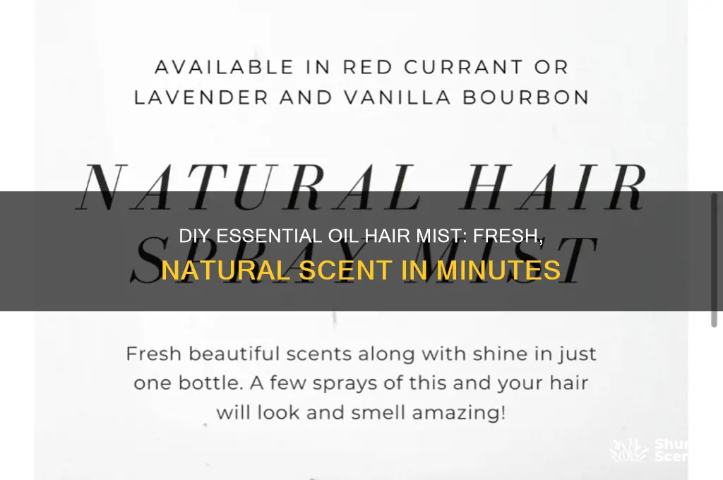 how to make an essential oil scented hair spray