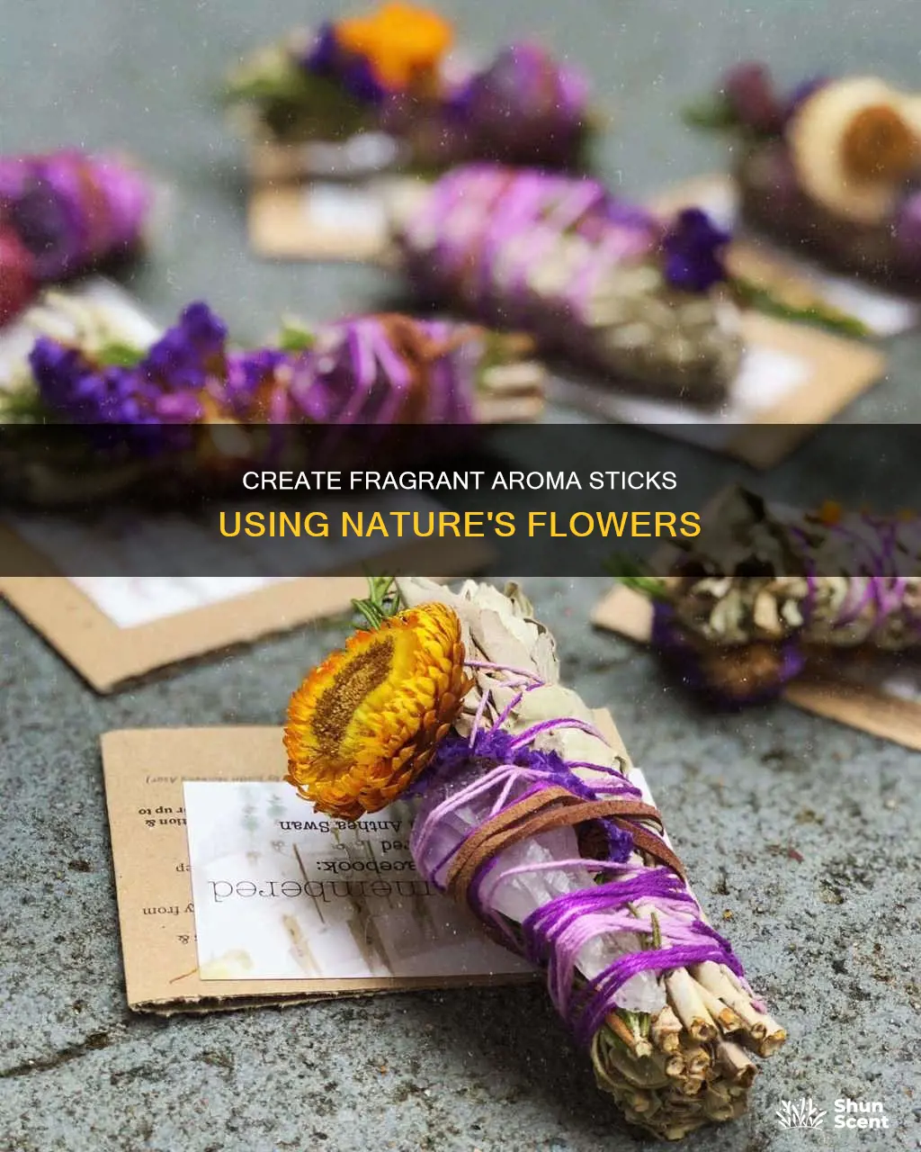 how to make aroma sticks from flowers