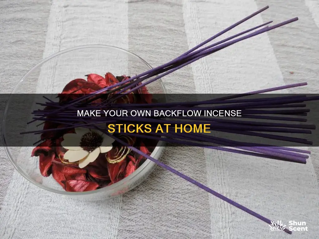 how to make backflow incense stick