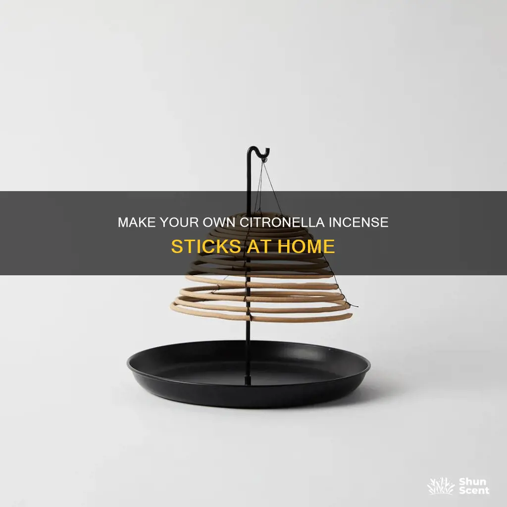 how to make citronella incense stick