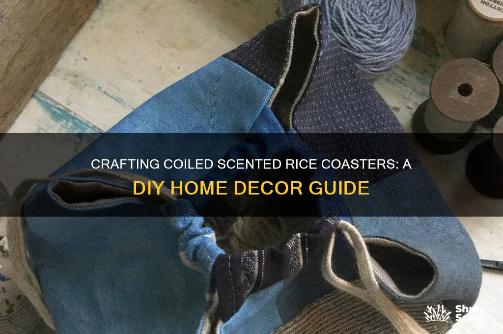 how to make coiled scented rice coasters