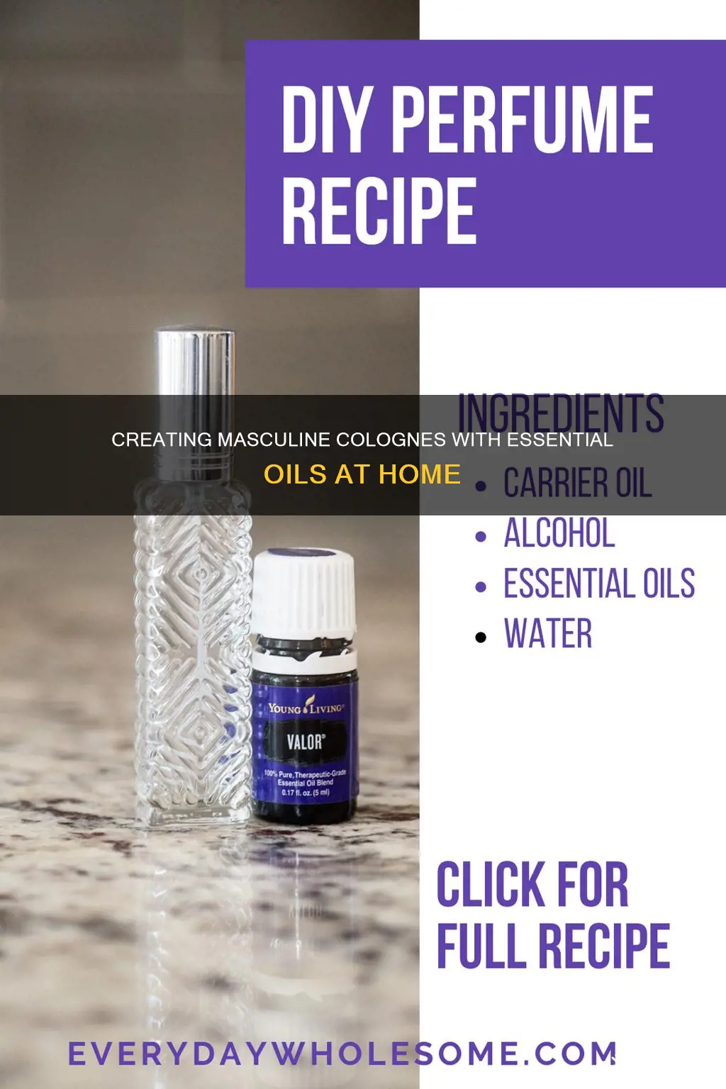 how to make cologne with essential oils for men