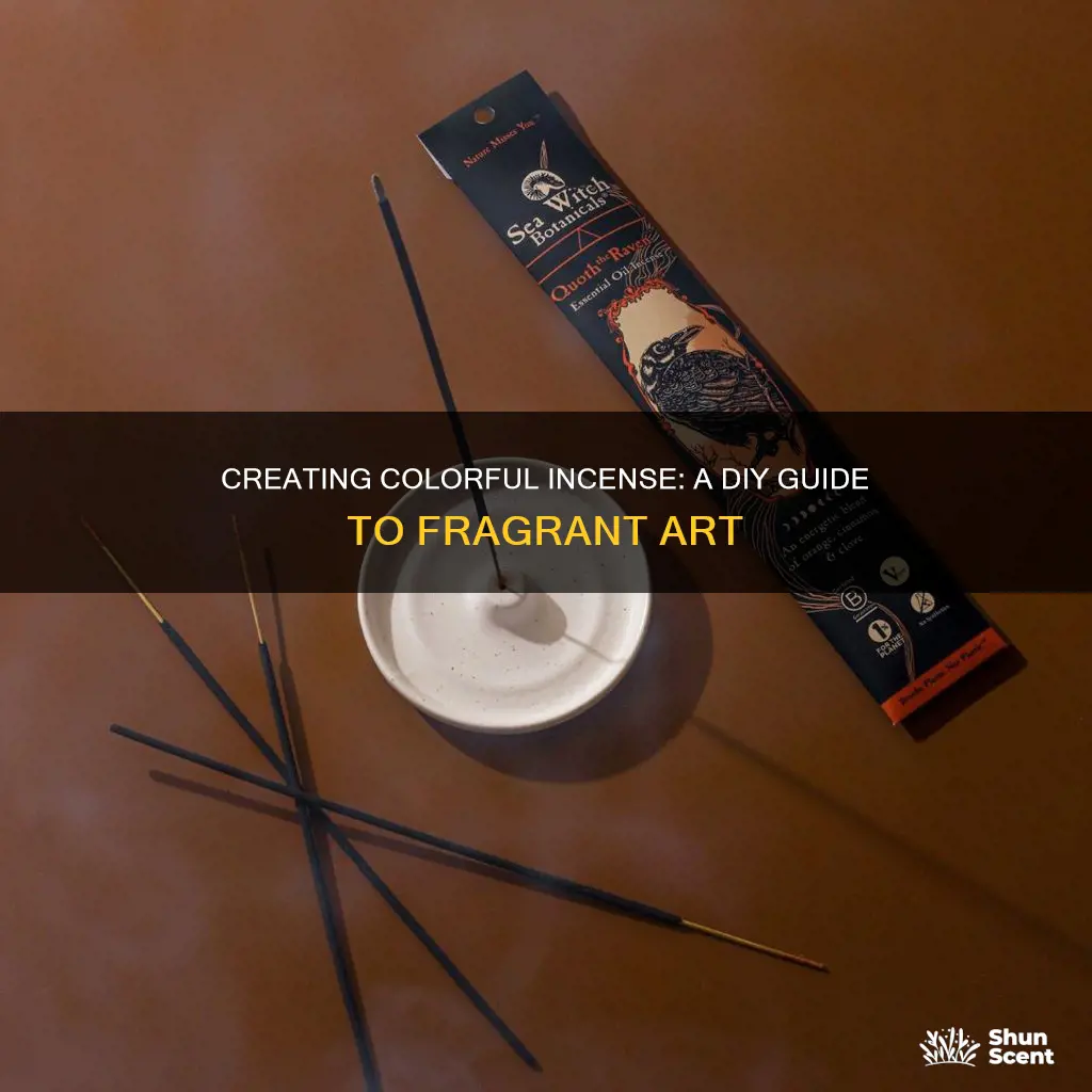 how to make colored incense sticks