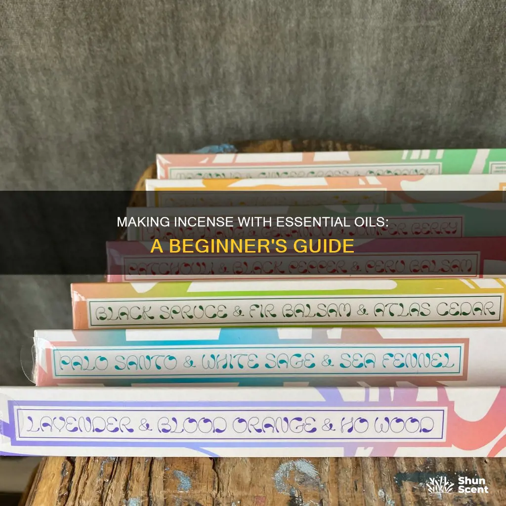 how to make essential oil incense
