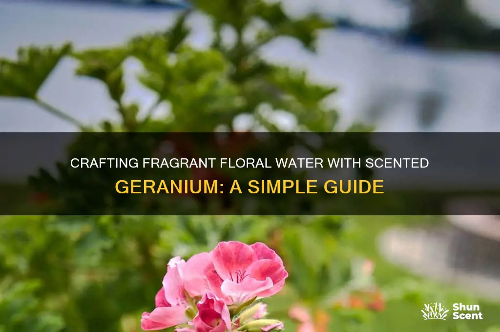 how to make floral water with scented geranium