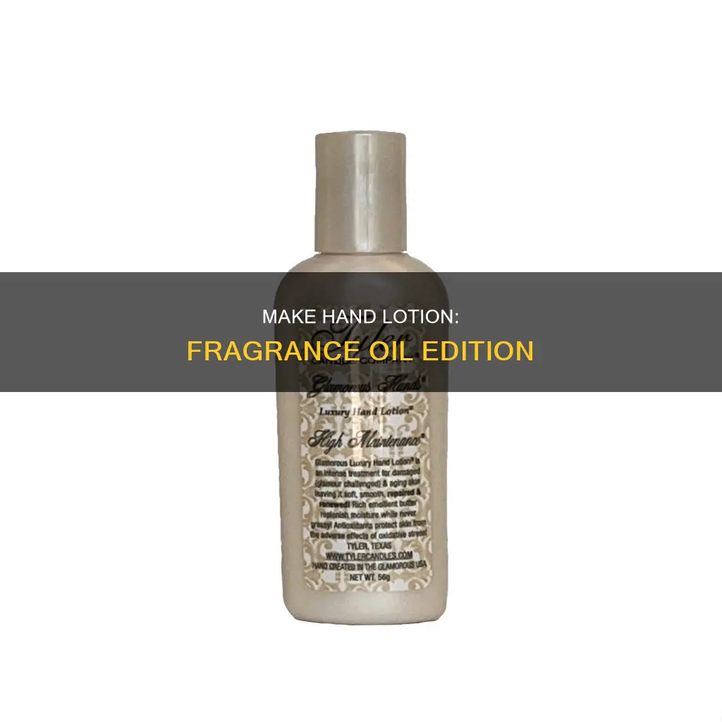 how to make hand lotion with fragrance oil