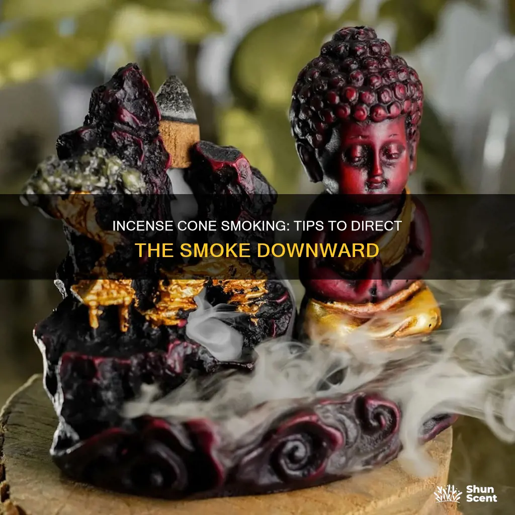 how to make incense cone smoke go down