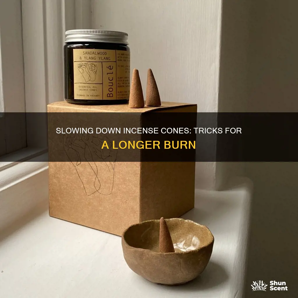 how to make incense cones burn slower