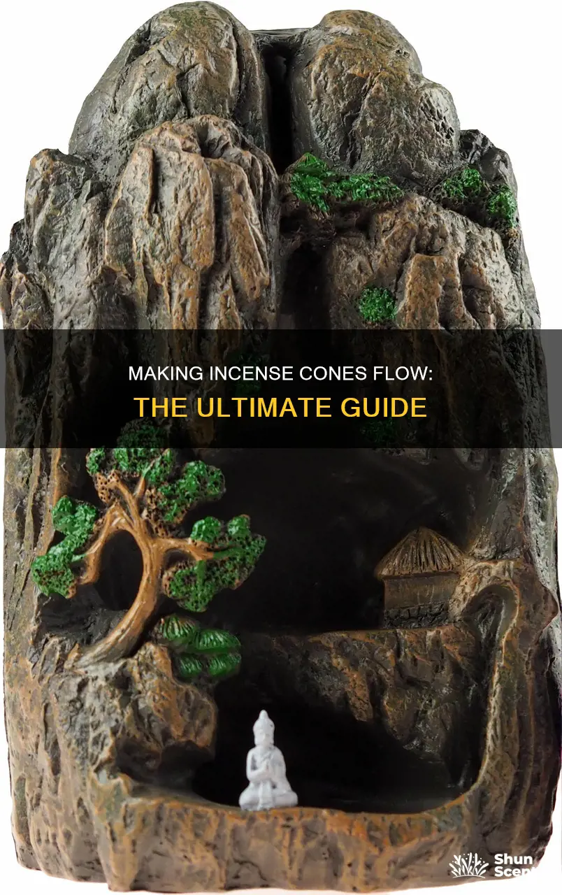 how to make incense cones flow down