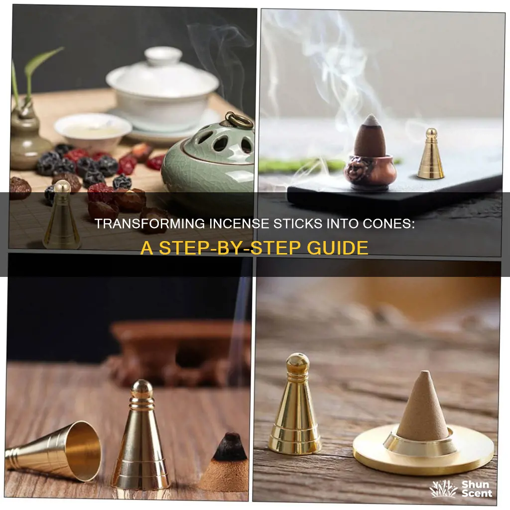 how to make incense cones from sticks