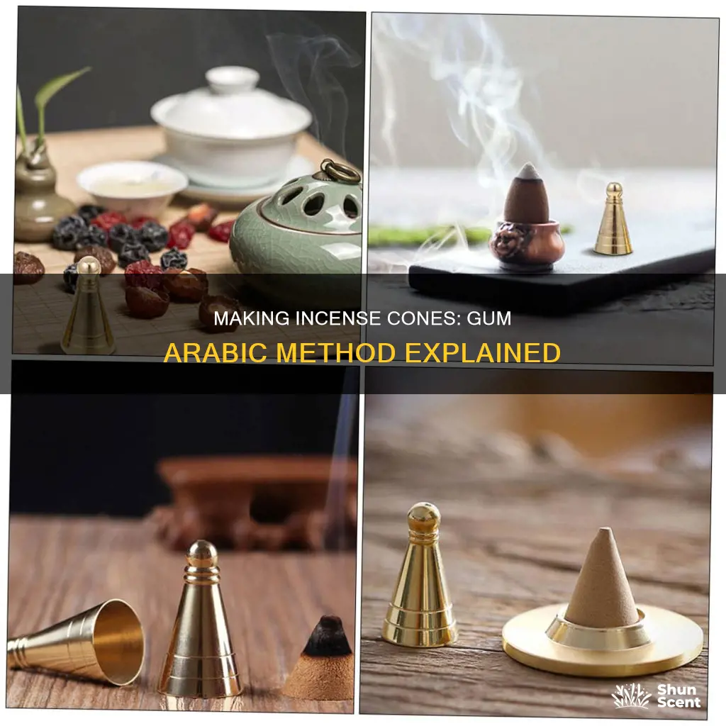 how to make incense cones with gum arabic