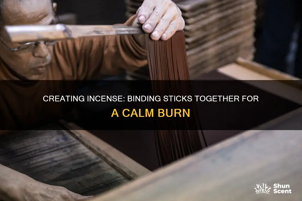 how to make incense stick together