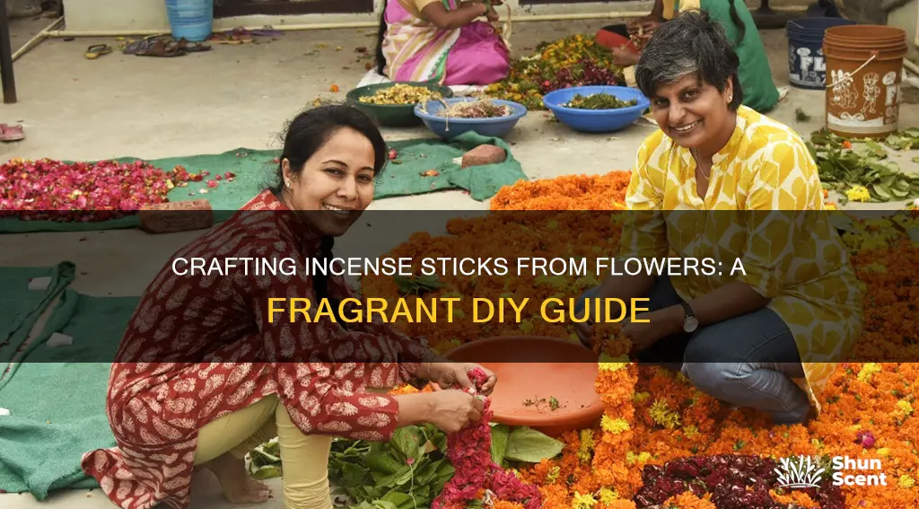 how to make incense sticks out of flowers