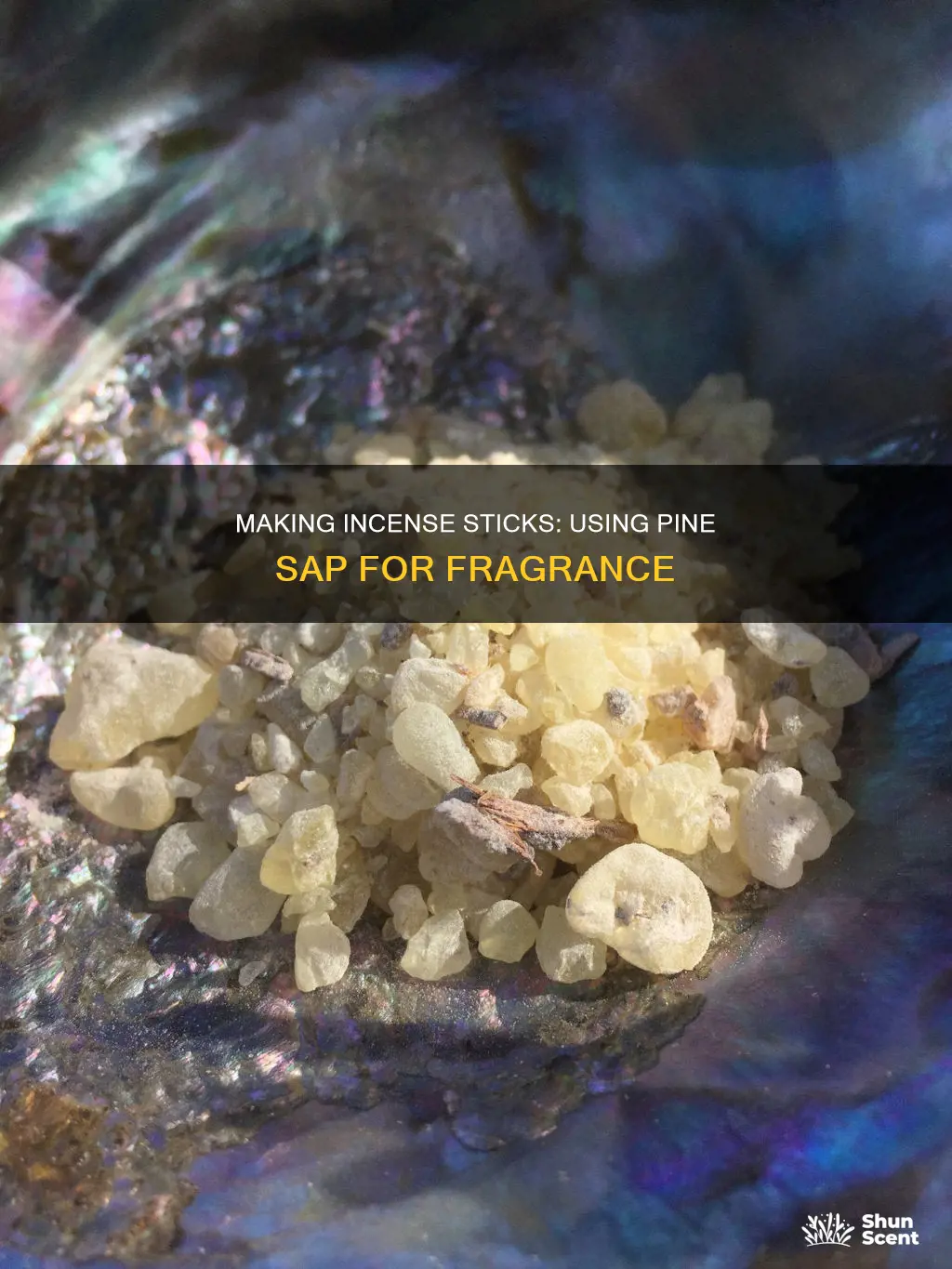 how to make incense sticks using pine sap