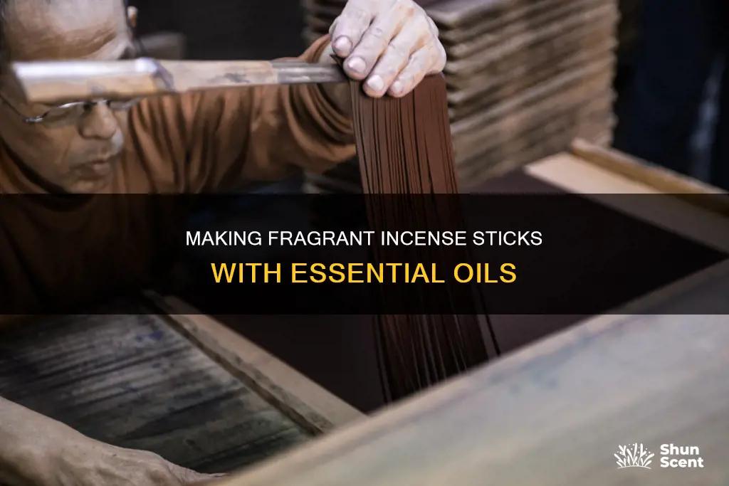 how to make incense sticks with fragrance oil