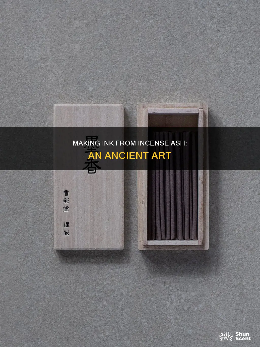 how to make ink from incense ash