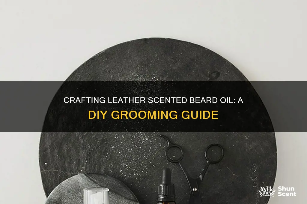 how to make leather scented beard oil