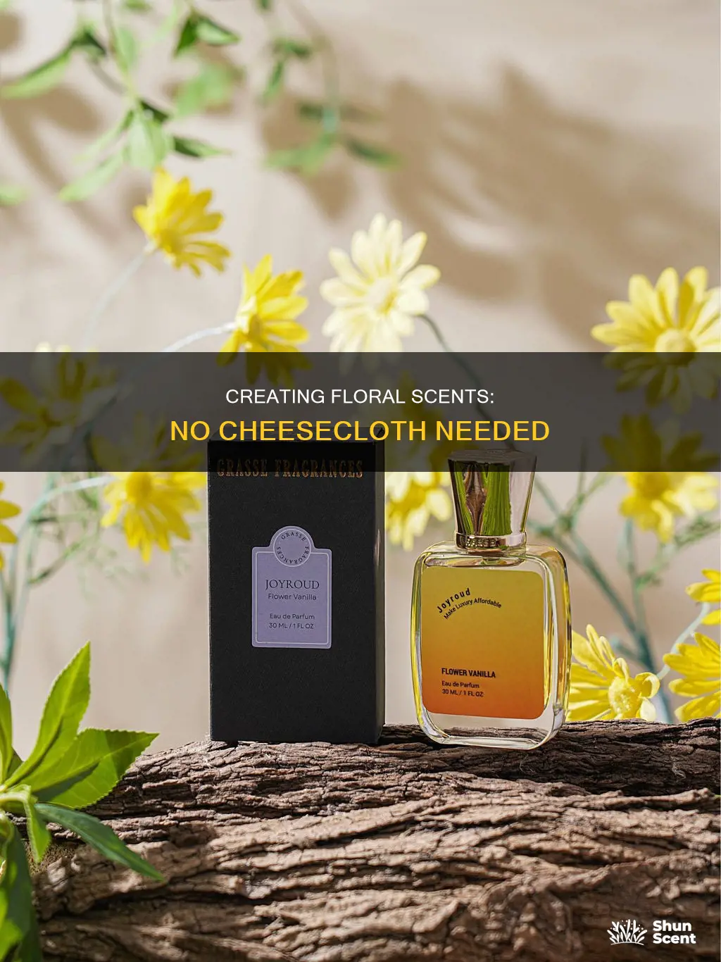 how to make perfume from flowers without cheesecloth