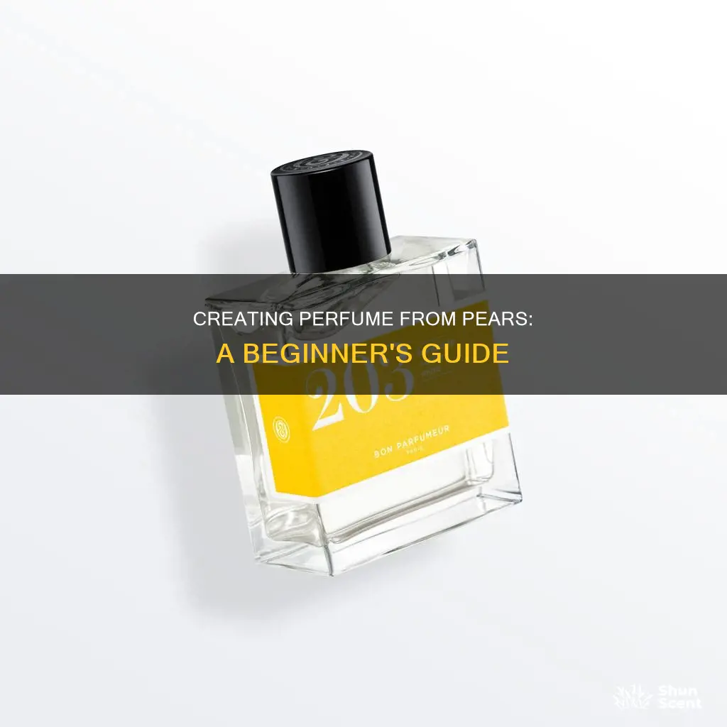 how to make perfume from pears