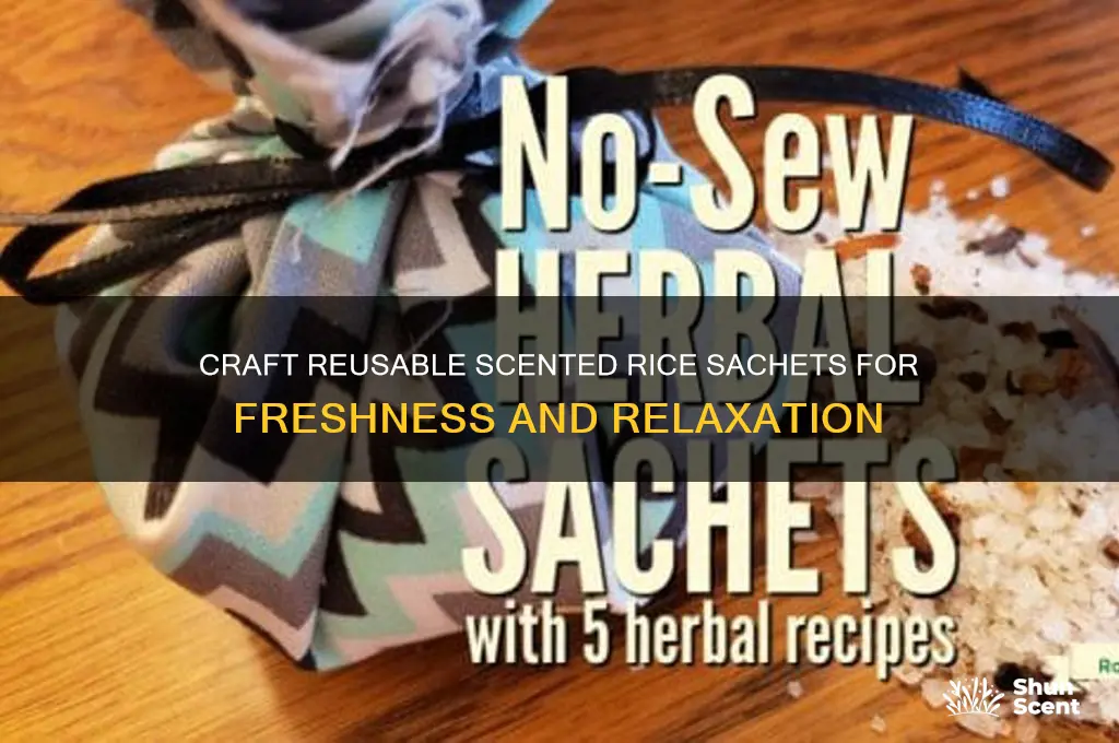 how to make reuseable scented rice sachets